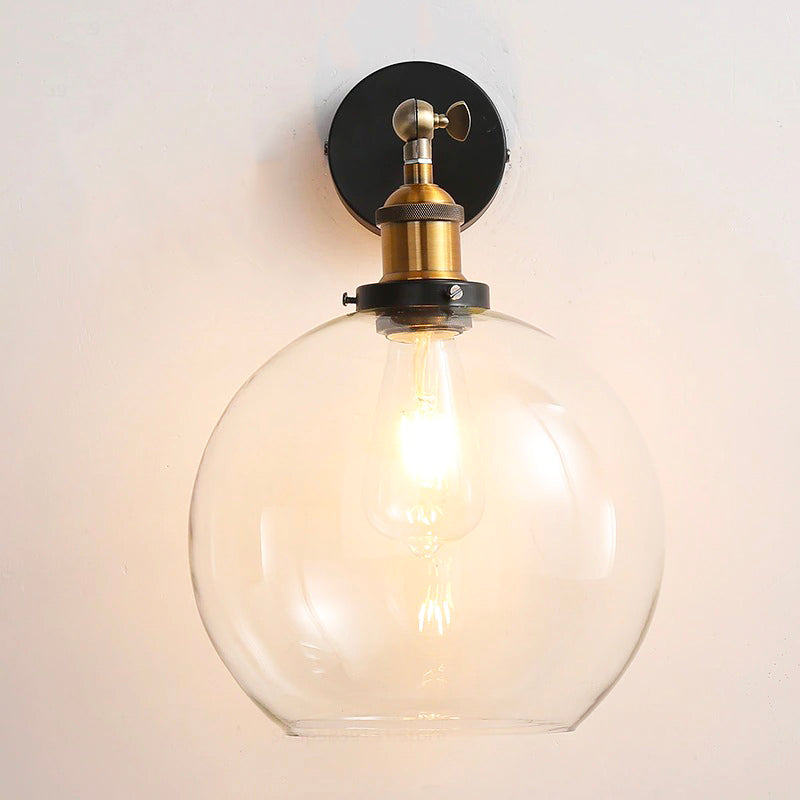 Vintage Glass Wall Bedside Lamp in Classic Design