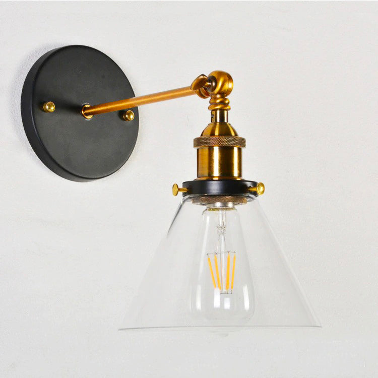 Vintage Glass Wall Bedside Lamp in Classic Design