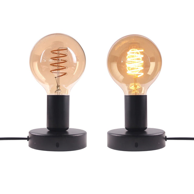 Retro Edison Bedside Lamp with Aluminium Body and Vintage Style