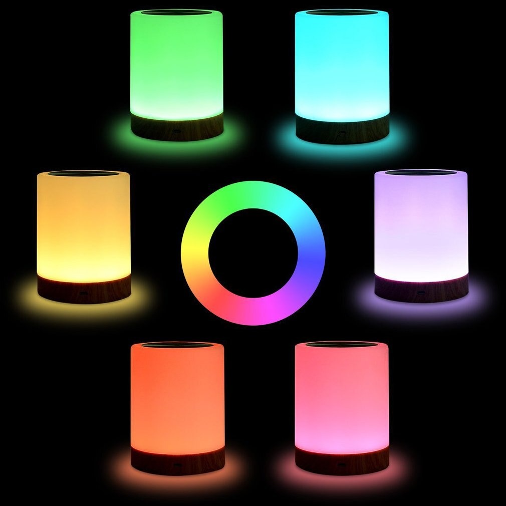 Cordless Touch-Sensitive Bedside Lamp With 6 Colors