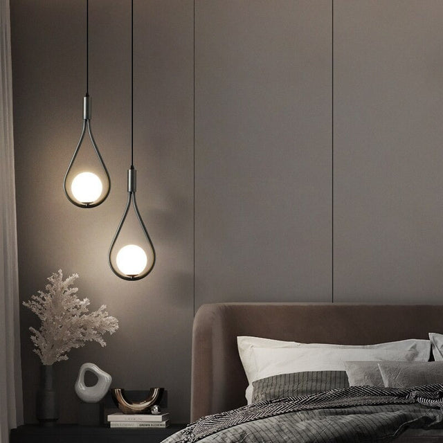 Brass Hanging Bedside Lamp with Modern Design and Style