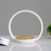 Touch-Sensitive Bedside Lamp with Wireless Charger and LED