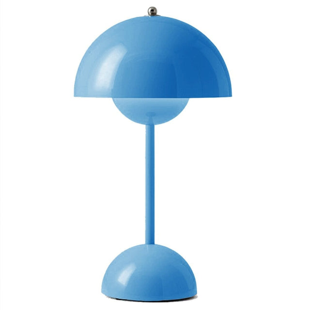 Vintage Mushroom Bedside Lamp with Metal Structure