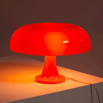 Mushroom Table Lamp, Retro Mid-Century Bedside Lamp, Orange or White