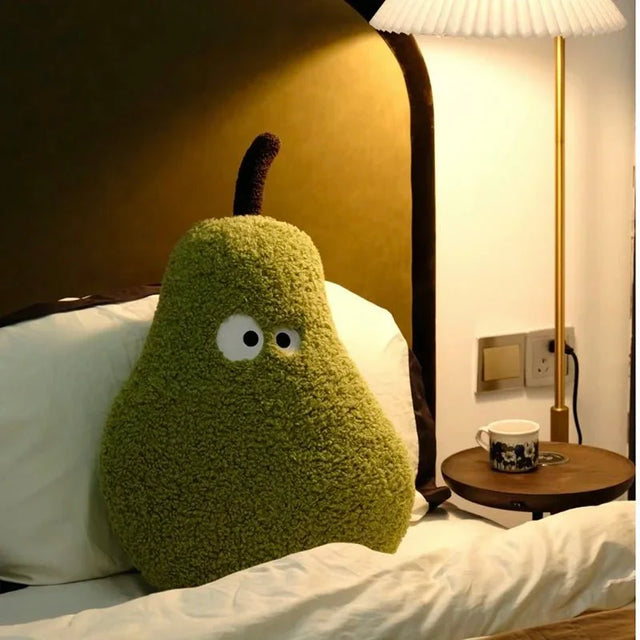 Large Plush Pear Sofa Cushion for Cozy Bedroom Decor