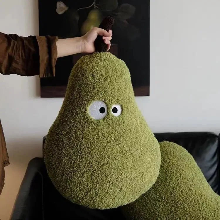 Large Plush Pear Sofa Cushion for Cozy Bedroom Decor