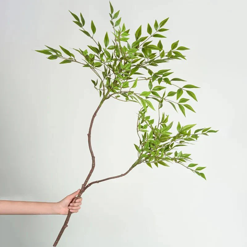 Large Two Forked Artificial Bamboo Plant - Tropical Style Decor
