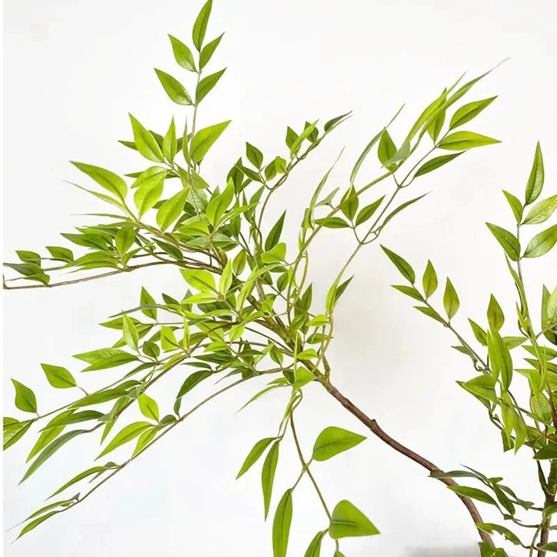 Large Two Forked Artificial Bamboo Plant - Tropical Style Decor