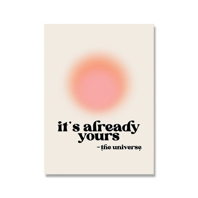 Law of Attraction Manifestation Posters - Modern Canvas Art