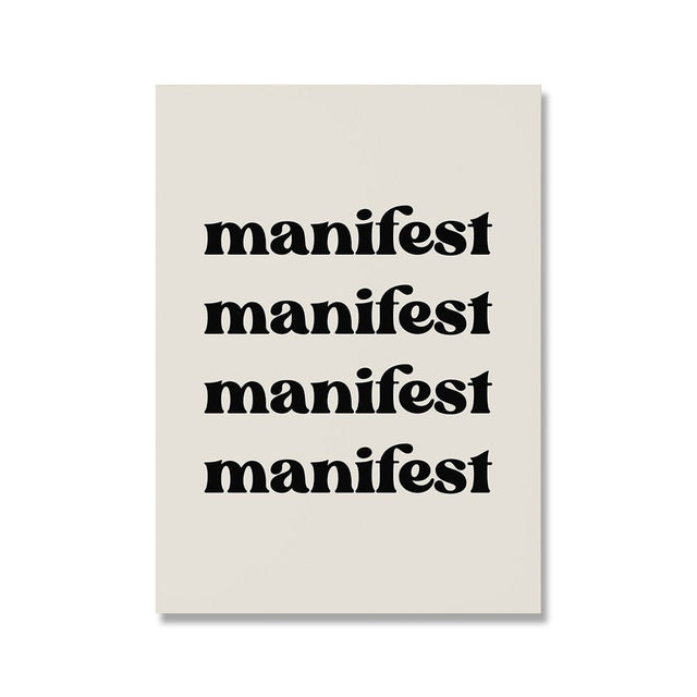 Law of Attraction Manifestation Posters - Modern Canvas Art