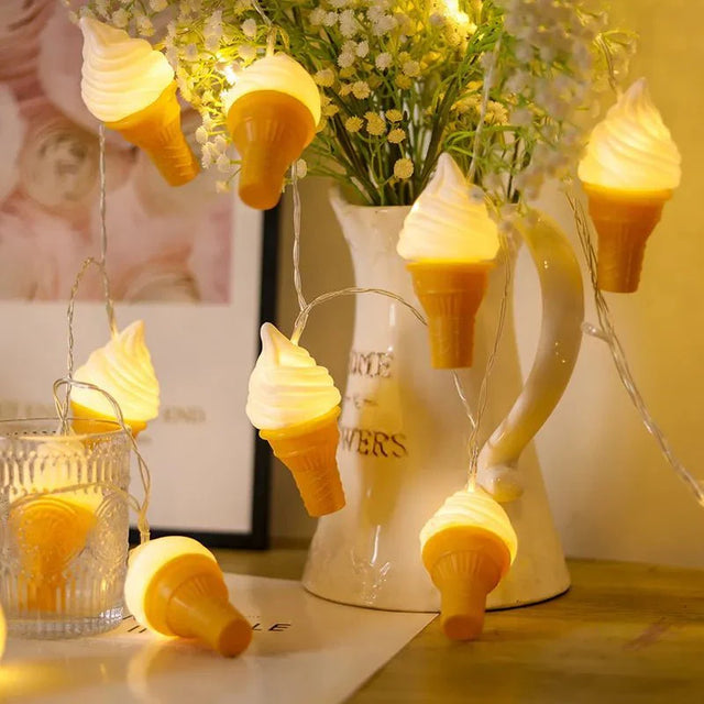 SweetGlow – Ice Cream LED String Lights for Playful & Festive Décor