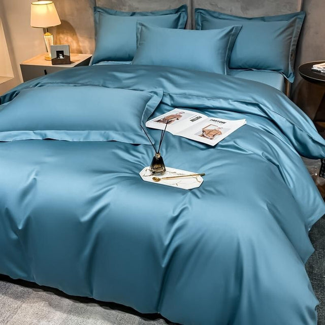 Light Blue Super Hero 1000 TC Duvet Cover Set – Ultra-Soft Egyptian Cotton with Sateen Finish