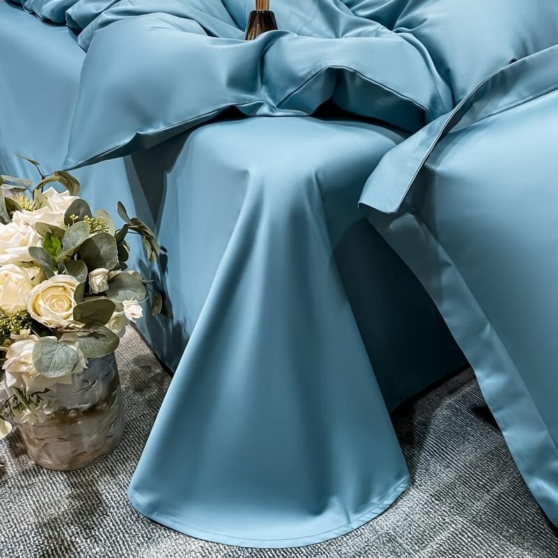Light Blue Super Hero 1000 TC Duvet Cover Set – Ultra-Soft Egyptian Cotton with Sateen Finish