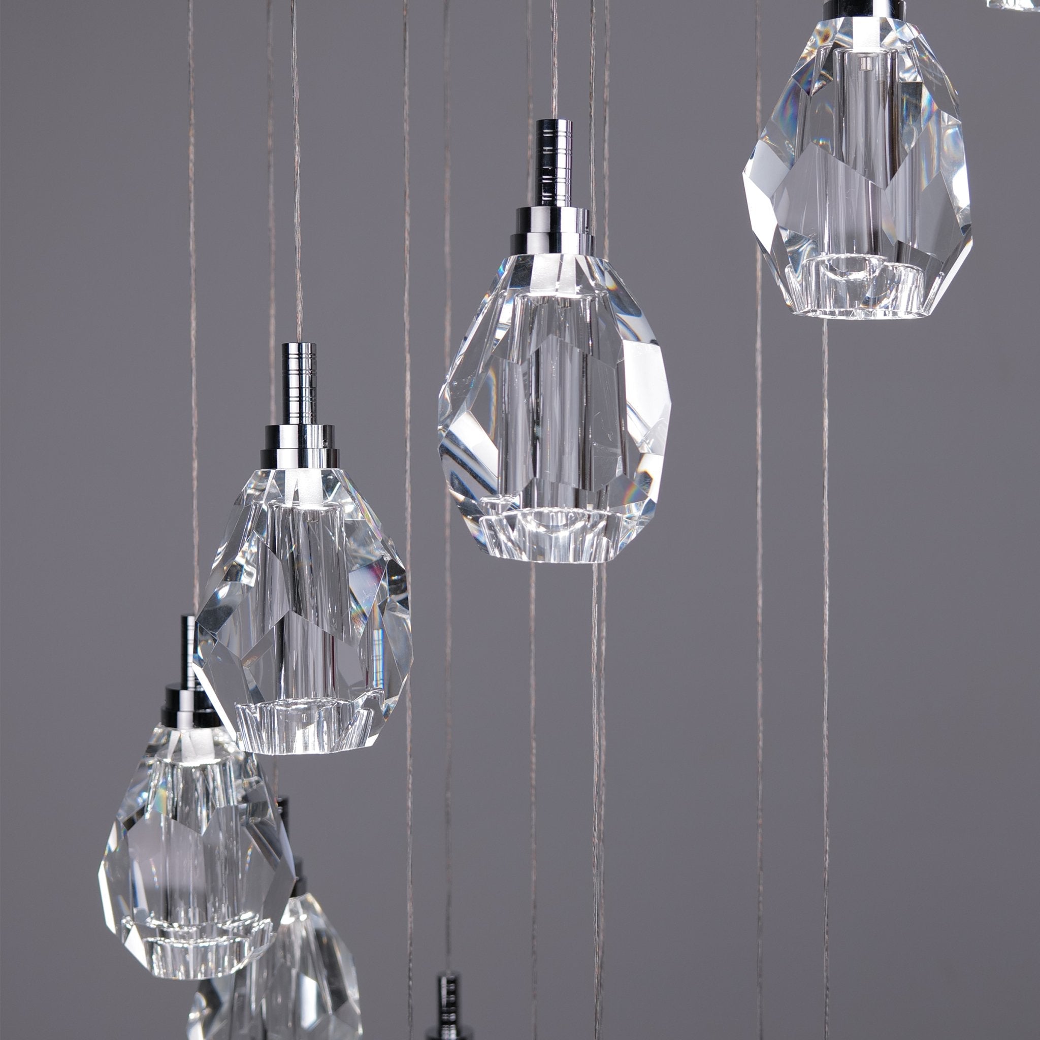 Luxe Light Crystals Chandelier – Luxury Dimmable Crystal Ceiling Light