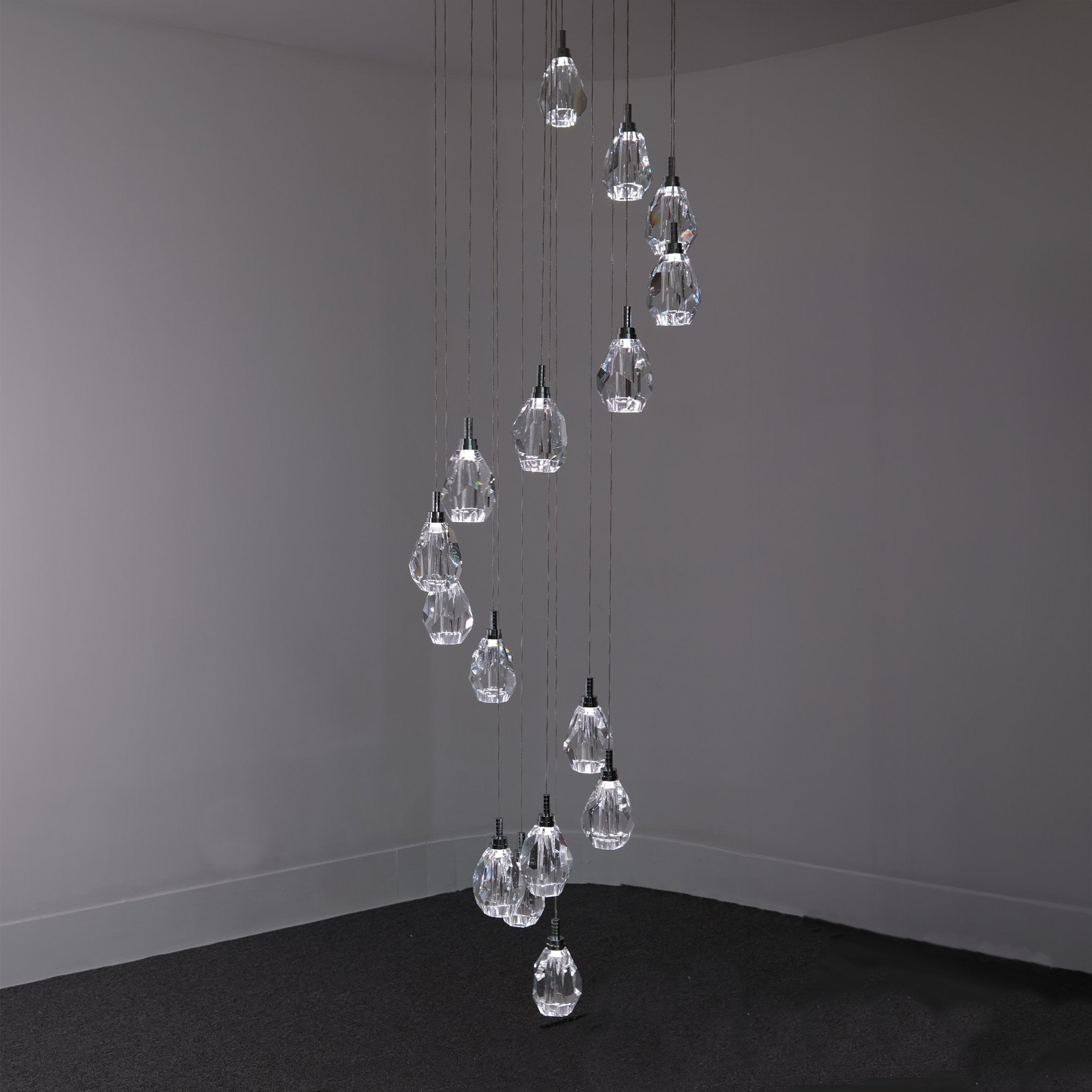 Luxe Light Crystals Chandelier – Luxury Dimmable Crystal Ceiling Light