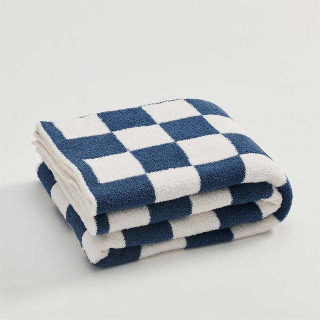 Luxurious Colourful Chequerboard Plaid Blanket for Cozy Comfort