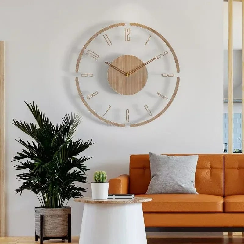 Nordic Wooden Wall Clock – Timeless Minimalism