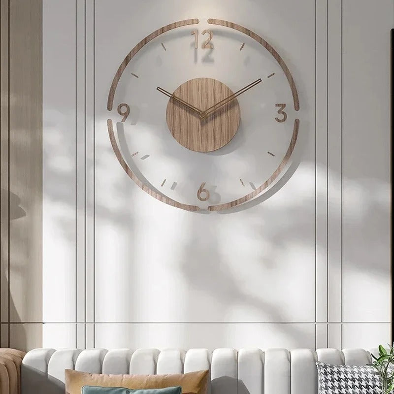 Nordic Wooden Wall Clock – Timeless Minimalism