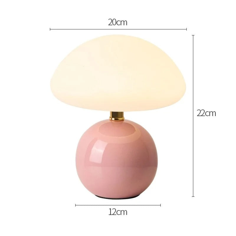 French Cream Mushroom Lamp