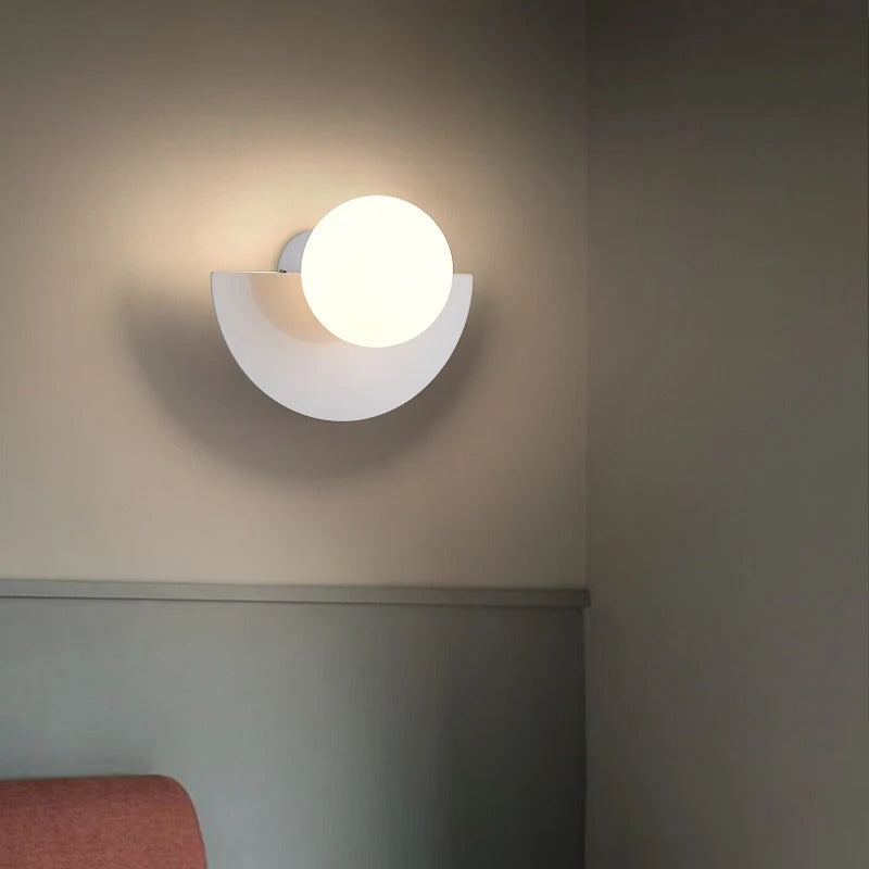 Modern Wall Sconce Light – Nordic Semicircle Design, 6 Colours