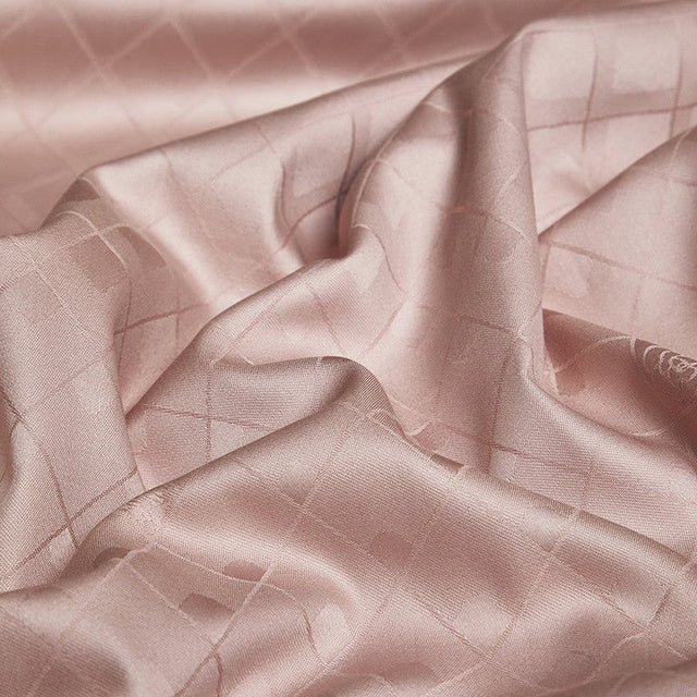 Millennia Coral Duvet Cover Set – 1000 TC Egyptian Cotton in Soft Pink with Diamond Texture