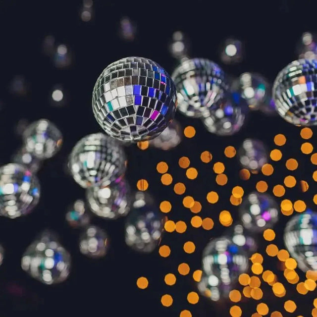 Mini Rotating Mirrored Glass Disco Balls for Parties
