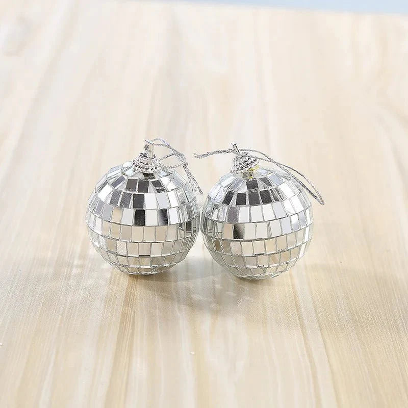 Mini Rotating Mirrored Glass Disco Balls for Parties