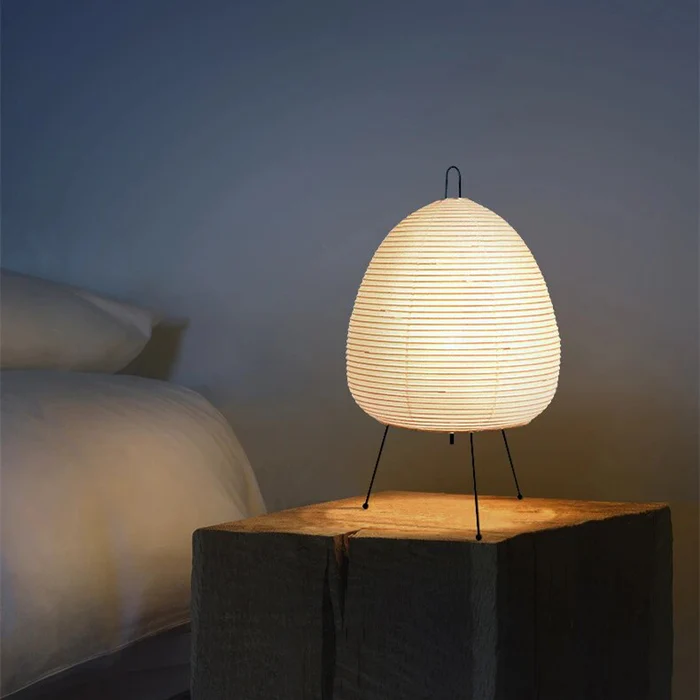 Japanese Design Akari Wabi-sabi Rice Paper Table Lamp