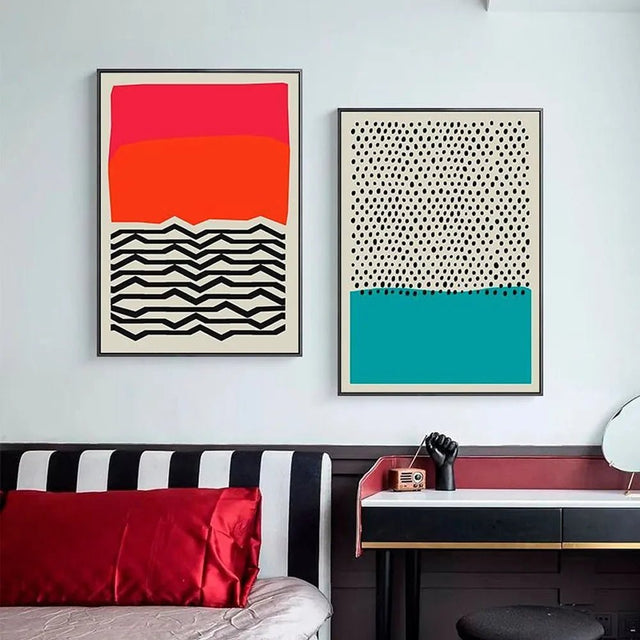 Modern Abstract Canvas Wall Art Poster Unframed Design