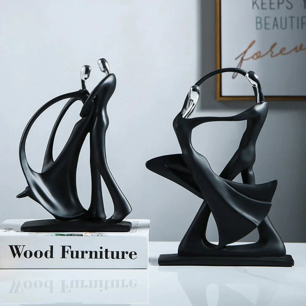 Modern Abstract Dancers Ornament - Resin Home Decor Accent