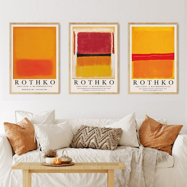 Modern Abstract Rothko Wall Art Posters - Unframed Canvas Print