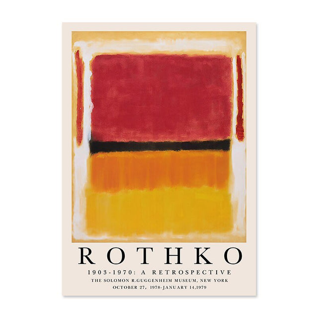 Modern Abstract Rothko Wall Art Posters - Unframed Canvas Print