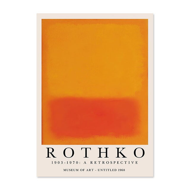 Modern Abstract Rothko Wall Art Posters - Unframed Canvas Print