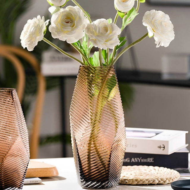 Modern Geometric Style Glass Vase for Unique Home Decor