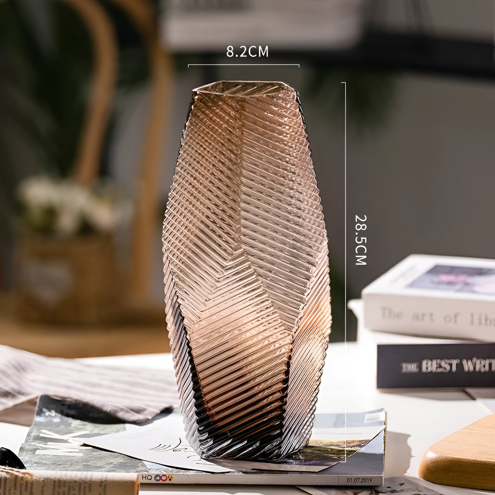 Modern Geometric Style Glass Vase for Unique Home Decor