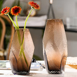 Modern Geometric Style Glass Vase for Unique Home Decor