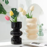 Modern Glass Flower Vase for Dried Arrangements and Hydroponics