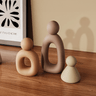 Modern Minimalist Set Of Family Statues Resin Decor