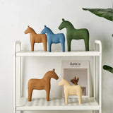 Modern Wooden Horse Home Decoration - Stylish Animal Accent