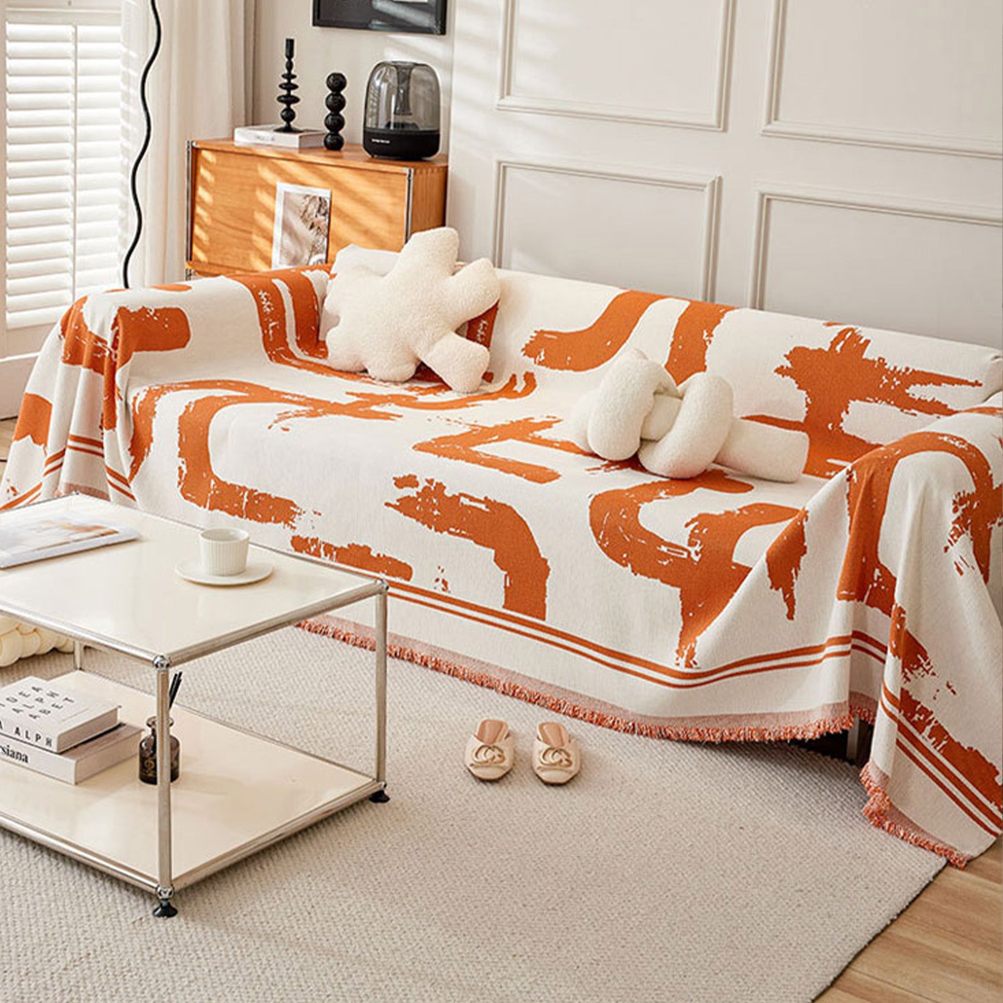 Monochrome Chic Sofa Cover - Modern, Stylish & Durable Sofa Protection