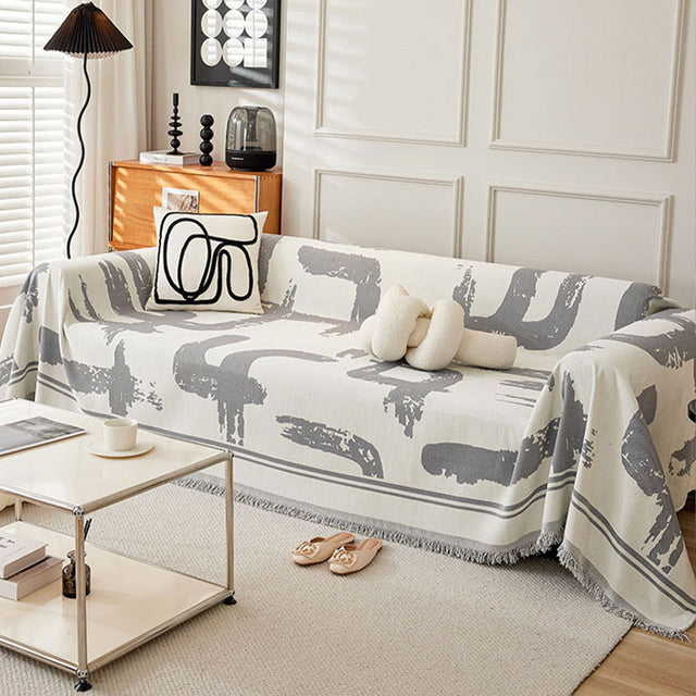 Monochrome Chic Sofa Cover - Modern, Stylish & Durable Sofa Protection