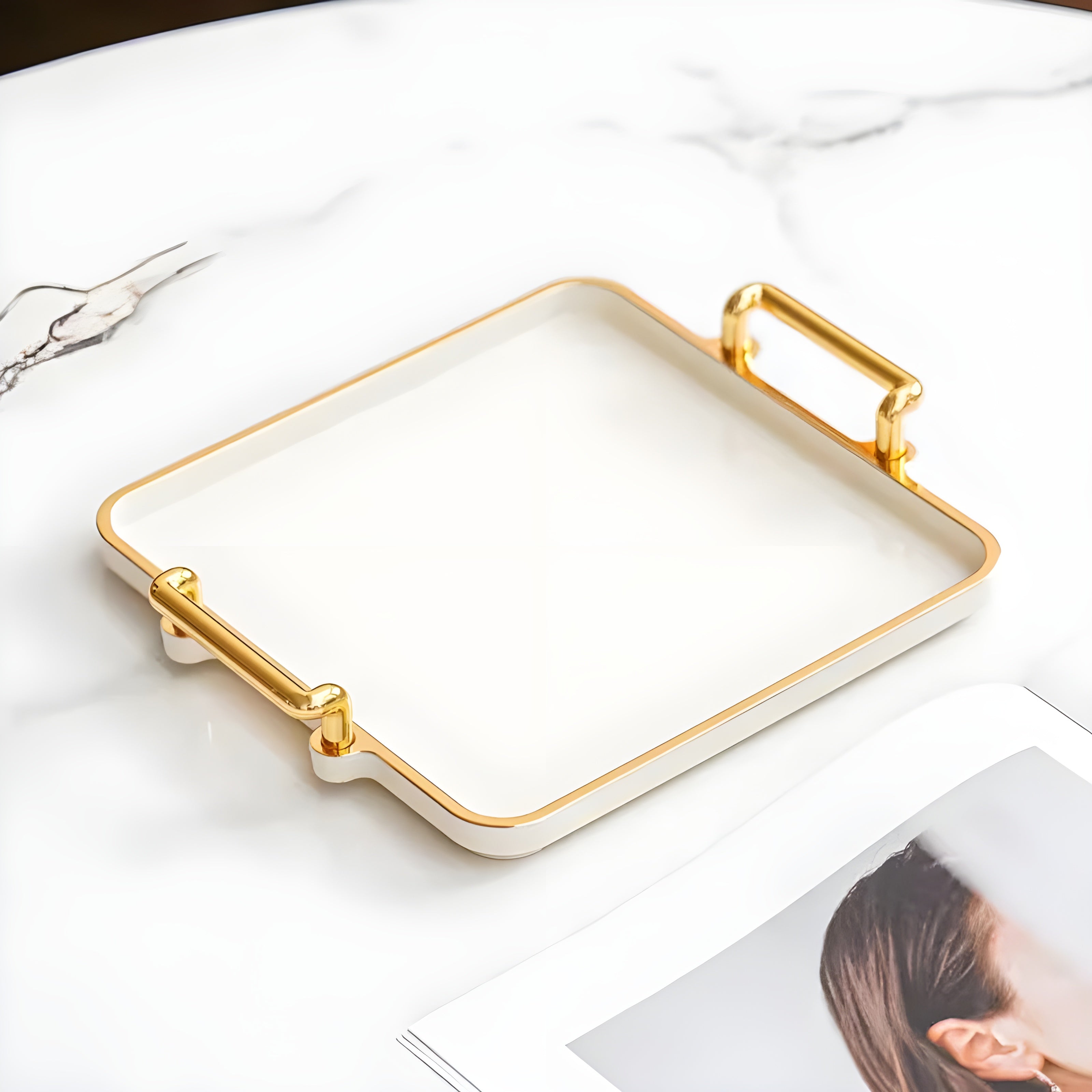 Elegant Luxury Storage Tray for Organizing Home Essentials