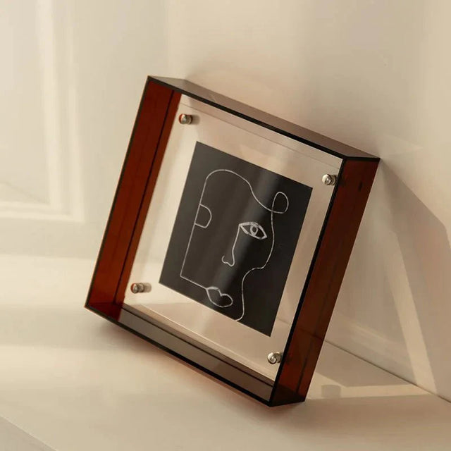 Floating Acrylic Picture Frame with Vibrant Translucent Design