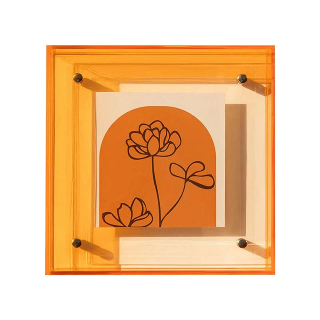 Floating Acrylic Picture Frame with Vibrant Translucent Design
