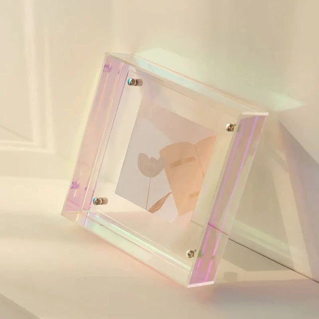 Floating Acrylic Picture Frame with Vibrant Translucent Design