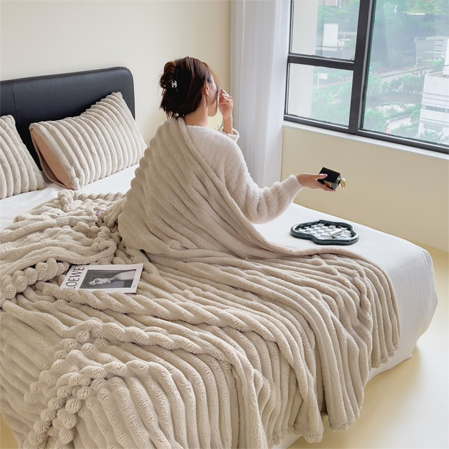 Nordic Luxury Lounging Throw Blanket for Cozy Comfort