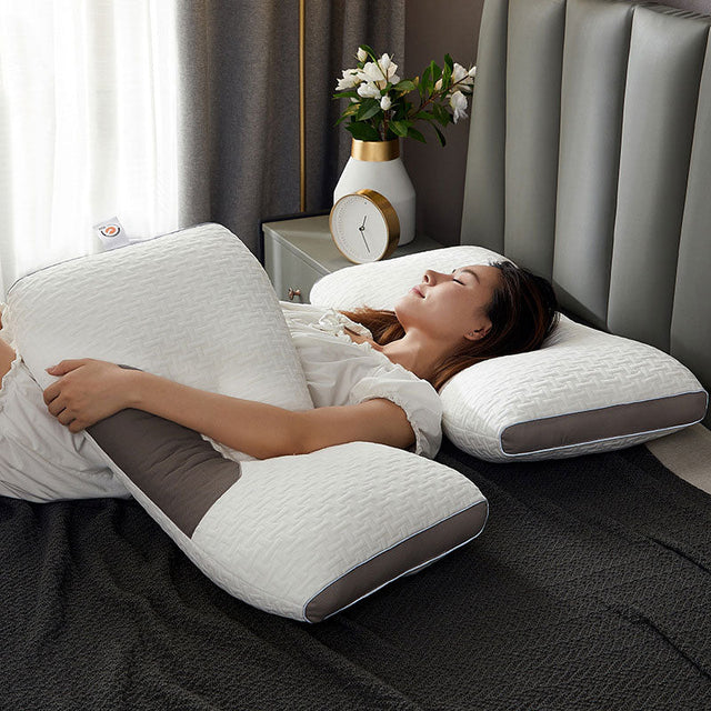 Hybrid Pillow For Back & Side Sleepers Neck Support Comfort