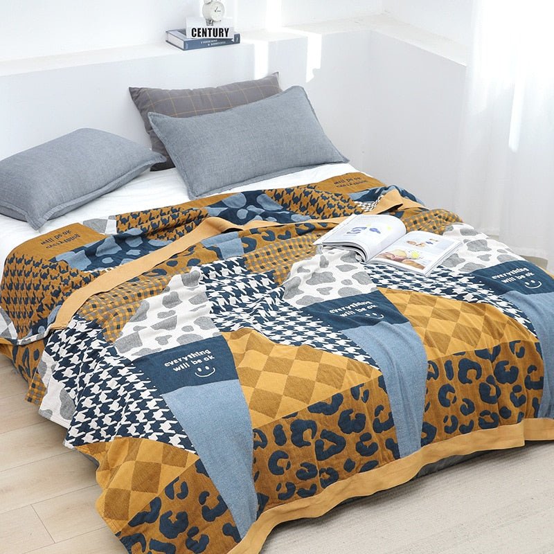 Nordic Boho Cotton Throw Blanket for Cozy Home Decor