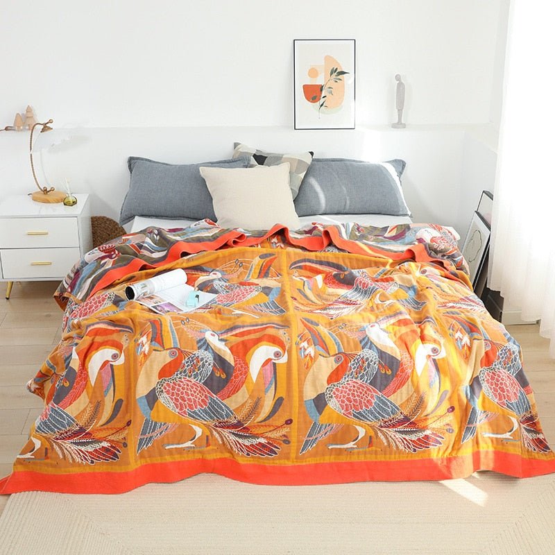 Nordic Boho Cotton Throw Blanket for Cozy Home Decor