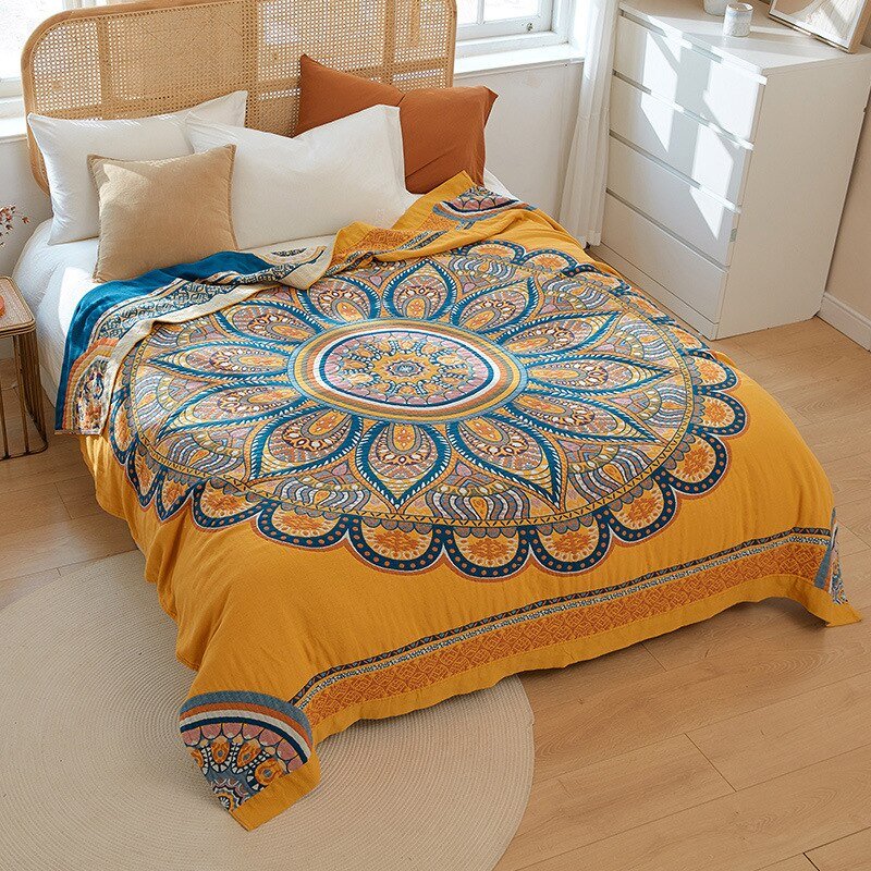 Nordic Boho Cotton Throw Blanket for Cozy Home Decor